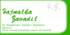 hajnalka zavadil business card